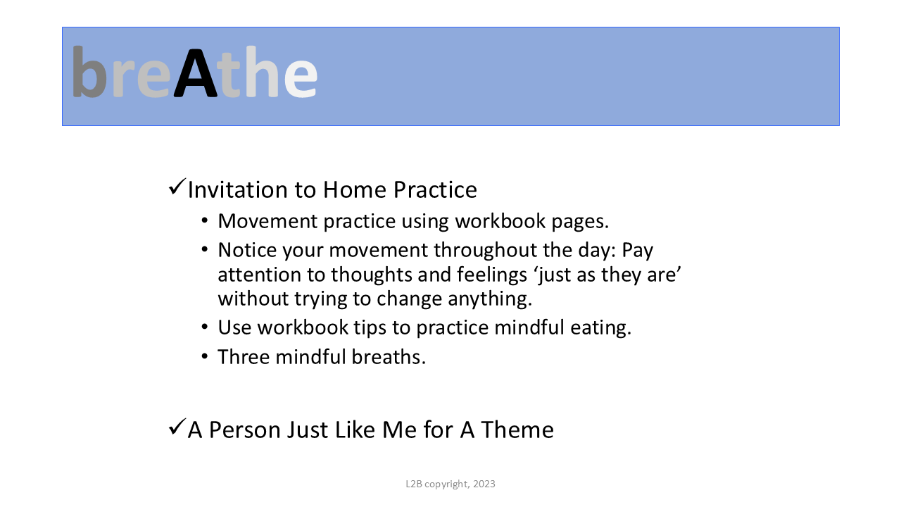 Invitation to Home Practice 144