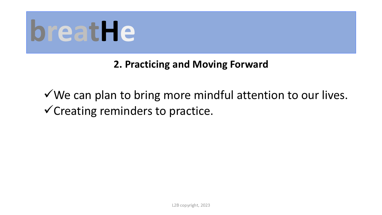 2. Practicing and Moving Forward 170